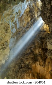ray of light in cave