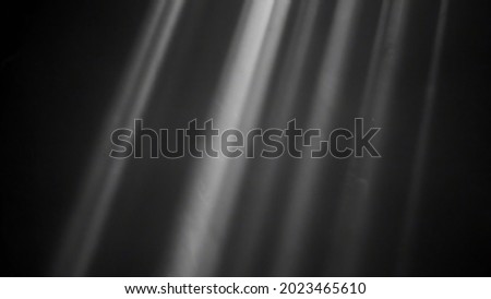 Ray of light on black background