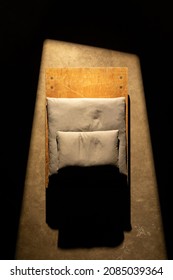 A Ray Of Sunlight Shone On The Meditation Cushion.