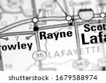 Rayne. Louisiana. USA on a map