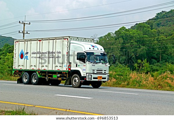 RAYONG-THAILAND-FEBRUARY 18 : The\
transportation truck on the road, February 18, 2016 Rayong\
Province, Thailand.\
