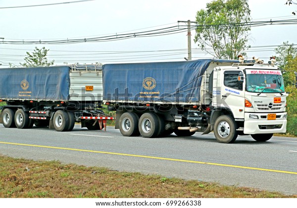 RAYONG-THAILAND-FEBRUARY 18 : The
Transportation truck on the road, February 18, 2016 Rayong
Province,
Thailand