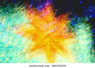 Rays of abstract lights in star shape on a black background, with different colors and thicknesses, as well as effects of movement, vibration and transformation.