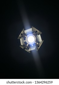 Rays of light in dark background