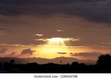 Rays Of Light On Honduras Skyline