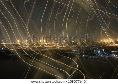 Similar – Image, Stock Photo When it gets dark on the Rhine I