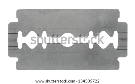 razor blade isolated on white background