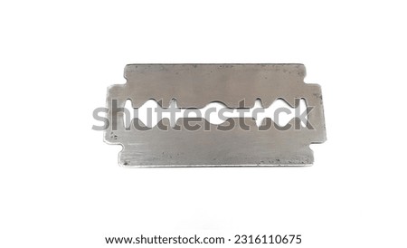 a razor blade on a white or isolated background