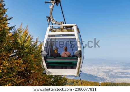 Reaching the peaks of Uludağ by cable car is a popular tour and activity for tourists. Bursa -TURKEY