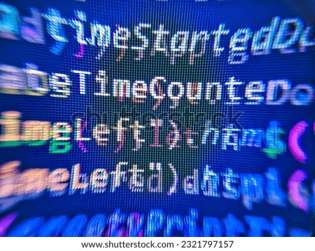 React HTML, native concept on L. Developer working on software codes in office. SEO optimiz. Coded data on monitor. Binary Screen Background, Petya Virus. Yellow sunflowers in the field