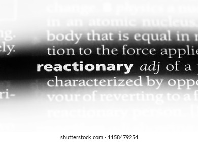 Reactionary Word In A Dictionary. Reactionary Concept.