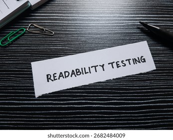 Readability testing on table background.