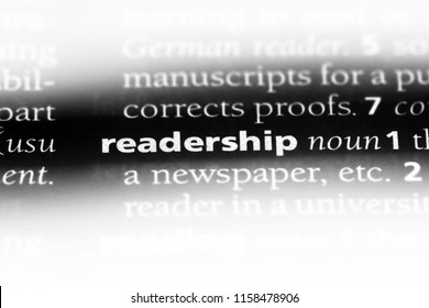 readership word in a dictionary. readership concept.