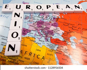 Reading, Berkshire, England - July 2, 2018, Representation Of The European Union, Political And Economic Union Of Twenty Eight Member States