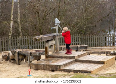 Reading, Berkshire, UK, March 1 2019: Children's Play Areas At Wellington Country Park