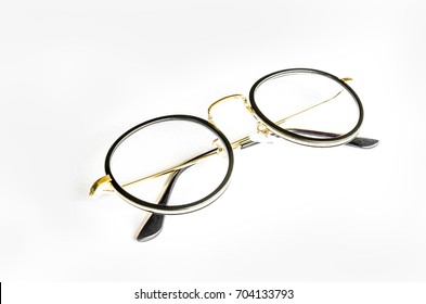 Reading Eyeglasses Fitting Progressive Lens,Fashion Glasses Isolated On White Background