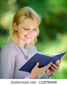 Reading Inspiring Books. Female Literature. Relax Leisure An Hobby Concept. Best Self Help Books For Women. Books Every Girl Should Read. Girl Interested Sit Park Read Book Nature Background.