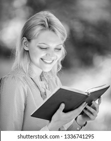 Reading Inspiring Books. Female Literature. Relax Leisure An Hobby Concept. Best Self Help Books For Women. Books Every Girl Should Read. Girl Interested Sit Park Read Book Nature Background.