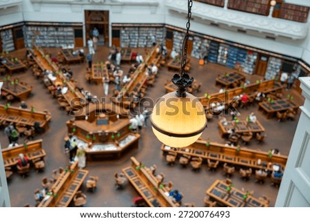 Reading Room Inside State Library Victoria Melbourne Australia