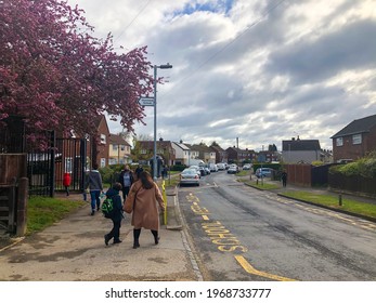 Reading, UK - May 4 2021: A Cloudy, Threatening Looking Sky During The Morning School Run.