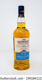 Reading, United Kingdom - December 20 2020:  A bottle of Glenlivet Whiskey