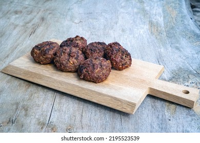 Ready To Eat - Grilled Venison Burger From A Charcoal Grill