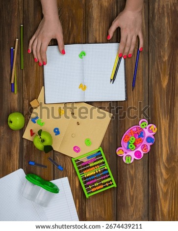 Ready for a math and arithmetic lesson with an abacus. Modern methods and approaches to teaching mathematics to little children