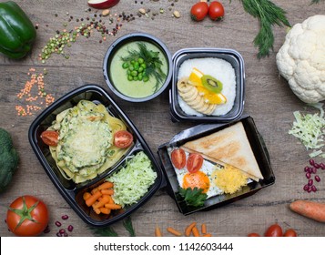 Ready Meal To Eat Food Idea Copy Space 