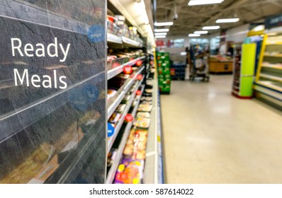 Ready Meals Sign In A Mall