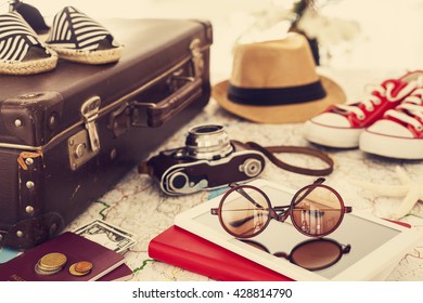 Ready Vacation Suitcase, Holiday Concept