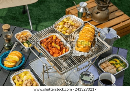 Ready-to-cook, camping food, outdoor cooking, convenience, ingredients, meal preparation, adventure, travel, camping essentials, portable meals