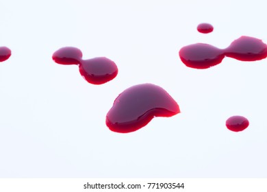 Real Blood Drops On White Background. Stock Images, Royalty-Free Images ...