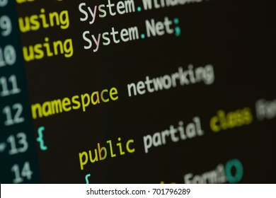 Real C Code Developing Screen Programing Stock Photo 701796289 ...