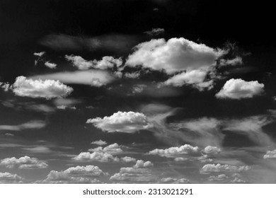 Real clouds and sky hi-res texture for design and retouch - abstract photo texture of the real clouds on the black background for adding and editing as a background layer in the Screen blending mode - Shutterstock ID 2313021291