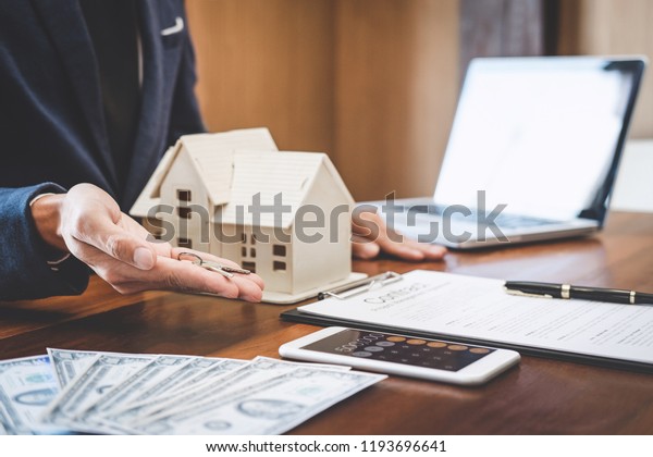 Real Estate Agent Sales Manager Holding Stock Photo Edit Now