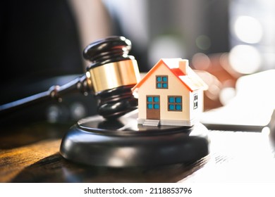 Real Estate Arbitration Law. Closing House Auction - Shutterstock ID 2118853796