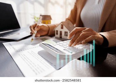 Real Estate Broker agent's signature on the contract finalized the mortgage agreement, marking a significant investment in the housing property for business purposes. Homework
