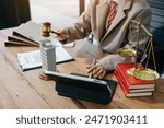 Real Estate Lawyer And House Foreclosure Law. House model, hammer judge gavel on table with white background. Foreclosure, bankruptcy concept Person is unable
