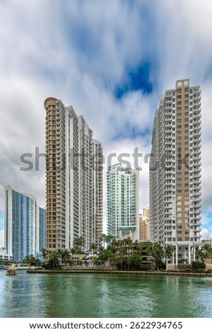 Real estate projects and downtown developments shaping the vibrant Brickell neighborhood in Miami, Florida, USA