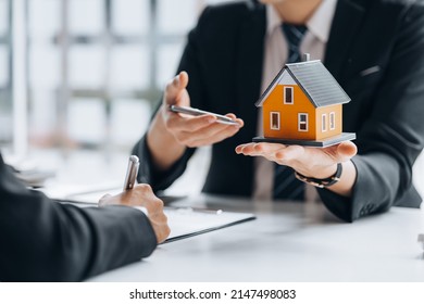 Real Estate Salesman Holding Model Small Stock Photo 2147498083 ...