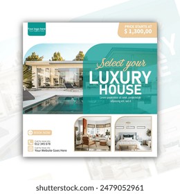 Real Estate Social Media Post Template, Editable Post Template Social Media Banners