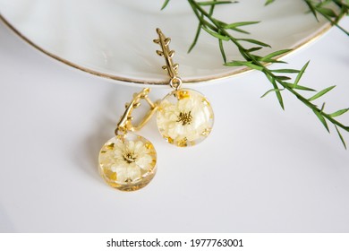 Real Flowers In Epoxy Resin, Jewelry