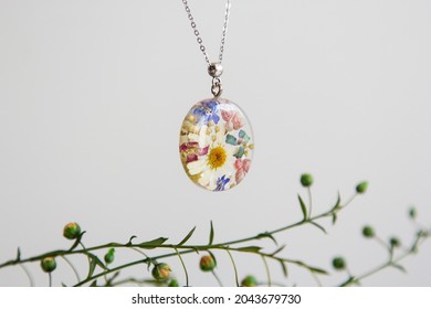 Real Flowers In Epoxy Resin, Jewelry