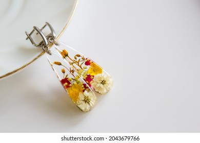 Real Flowers In Epoxy Resin, Jewelry