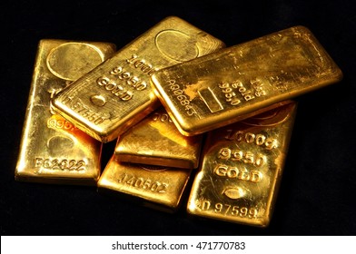 Real Gold Bars Background