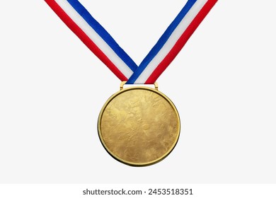 A real gold medal isolated on free white background with a lot of text area - winner copy space concept - Powered by Shutterstock