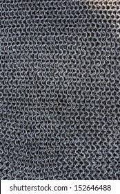 Real Handmade Chainmail Texture Close Up