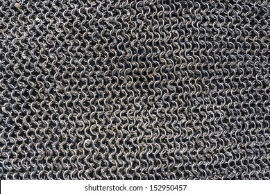 Real Handmade Chainmail Texture Close Up