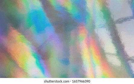 Real Holographic Foil Background. Rainbow Foil Texture.