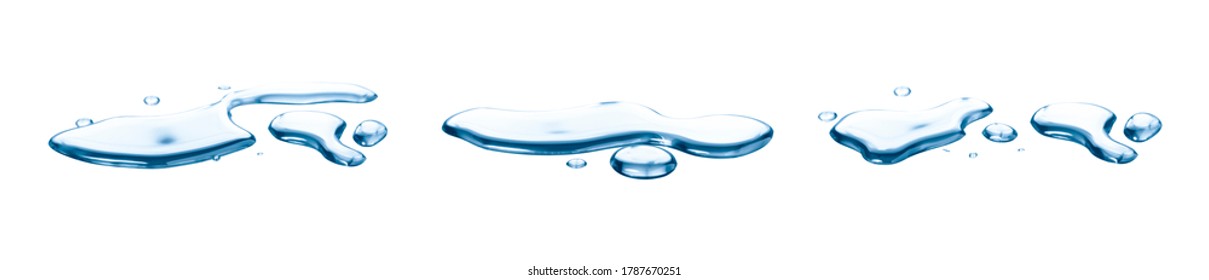 real image,spilled water drop on the floor isolated with clipping path on white background.  - Shutterstock ID 1787670251